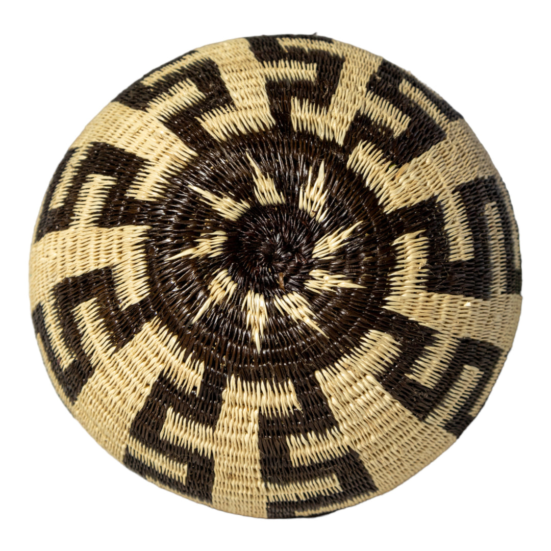 Black And White Southwest Design Woven Basket
