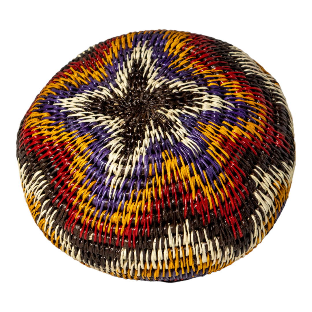 Red White And Gold Star Woven Basket