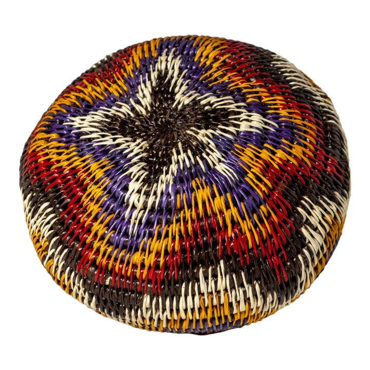 Red White And Gold Star Woven Basket