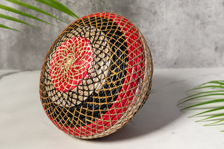 Silver Fish Net Woven Basket