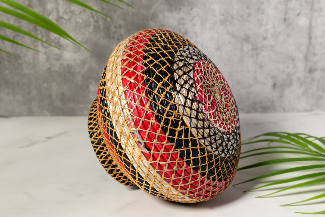 Silver Fish Net Woven Basket