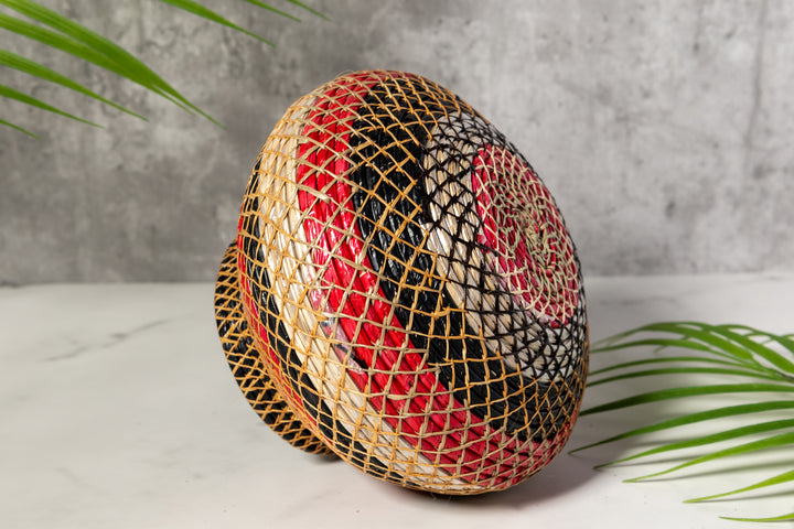 Silver Fish Net Woven Basket