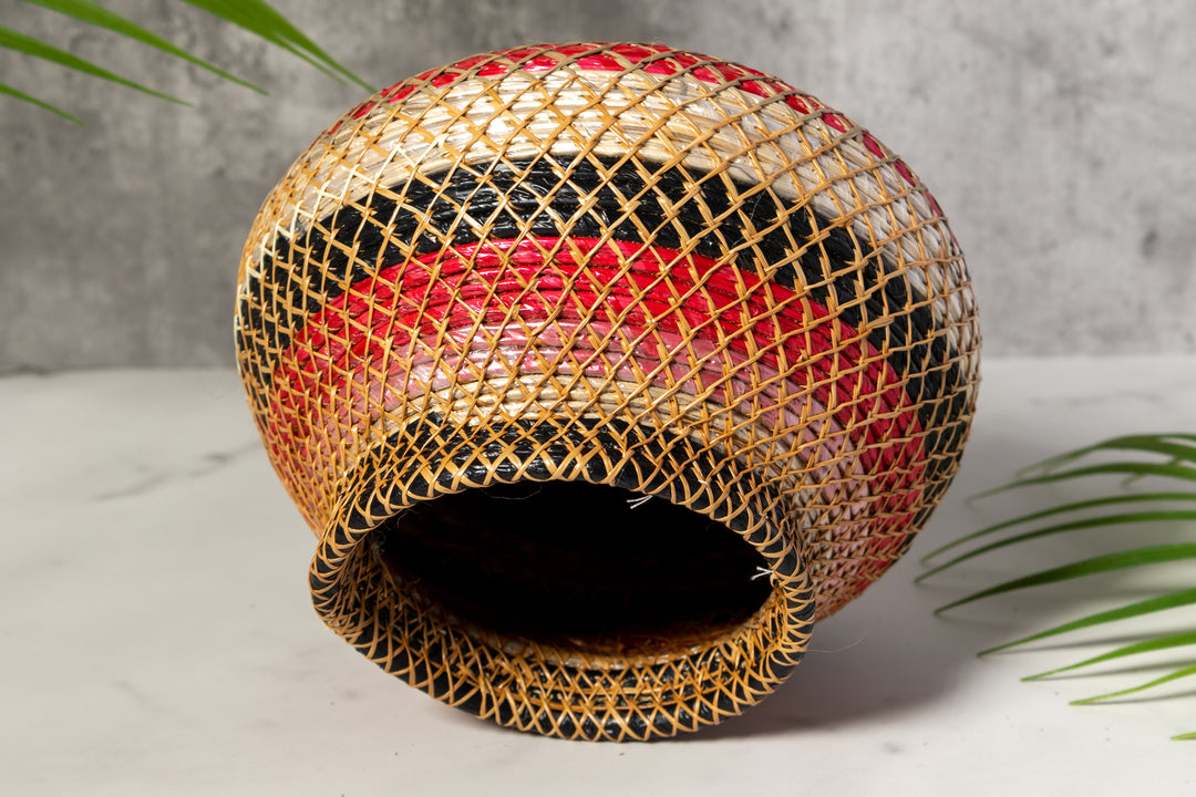 Silver Fish Net Woven Basket
