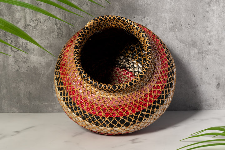 Silver Fish Net Woven Basket