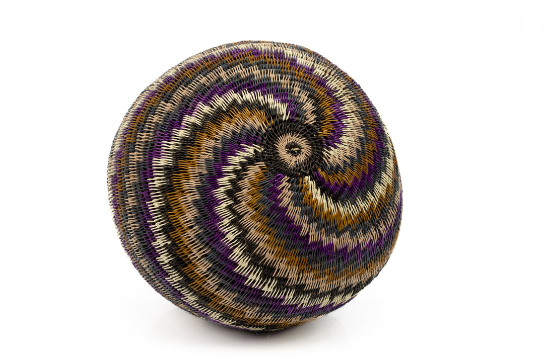 Black Brown And Purple Woven Basket