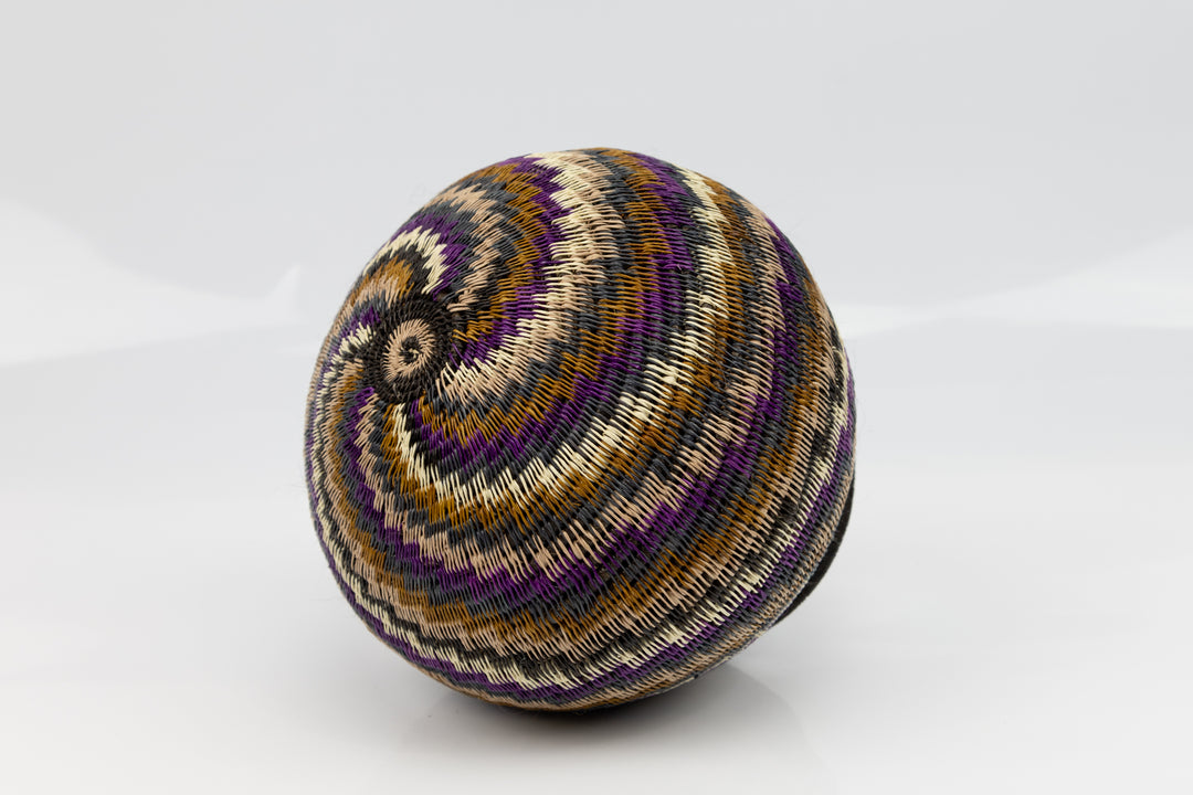 Black Brown And Purple Woven Basket