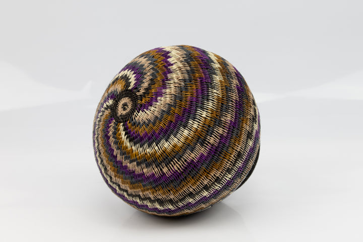 Black Brown And Purple Woven Basket