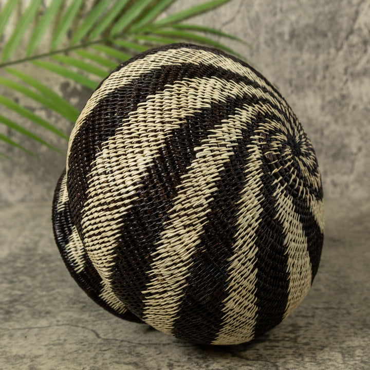 Black And White Swirl Rainforest Basket