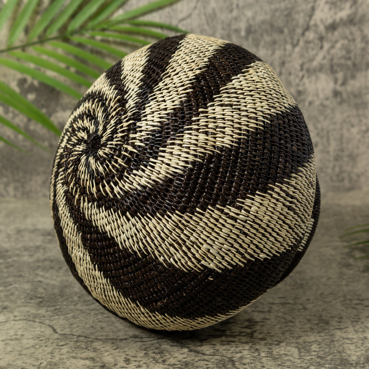 Black And White Swirl Rainforest Basket