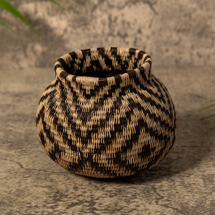 Brown And Black Criscross Rainforest Basket