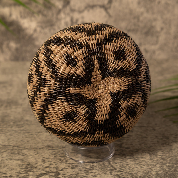 Brown And Black Criscross Rainforest Basket