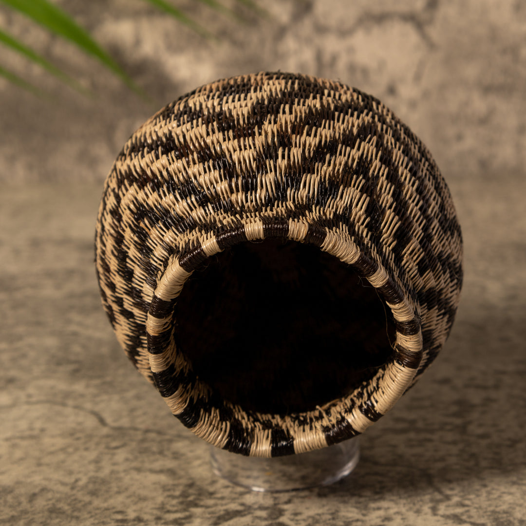 Brown And Black Criscross Rainforest Basket