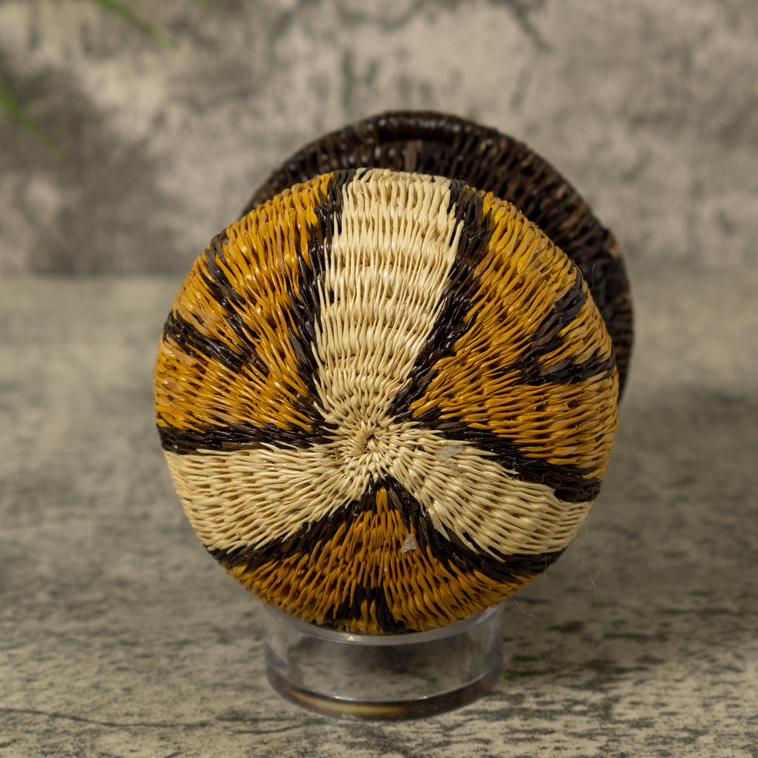 Gold And Black Fat Rim Rainforest Basket
