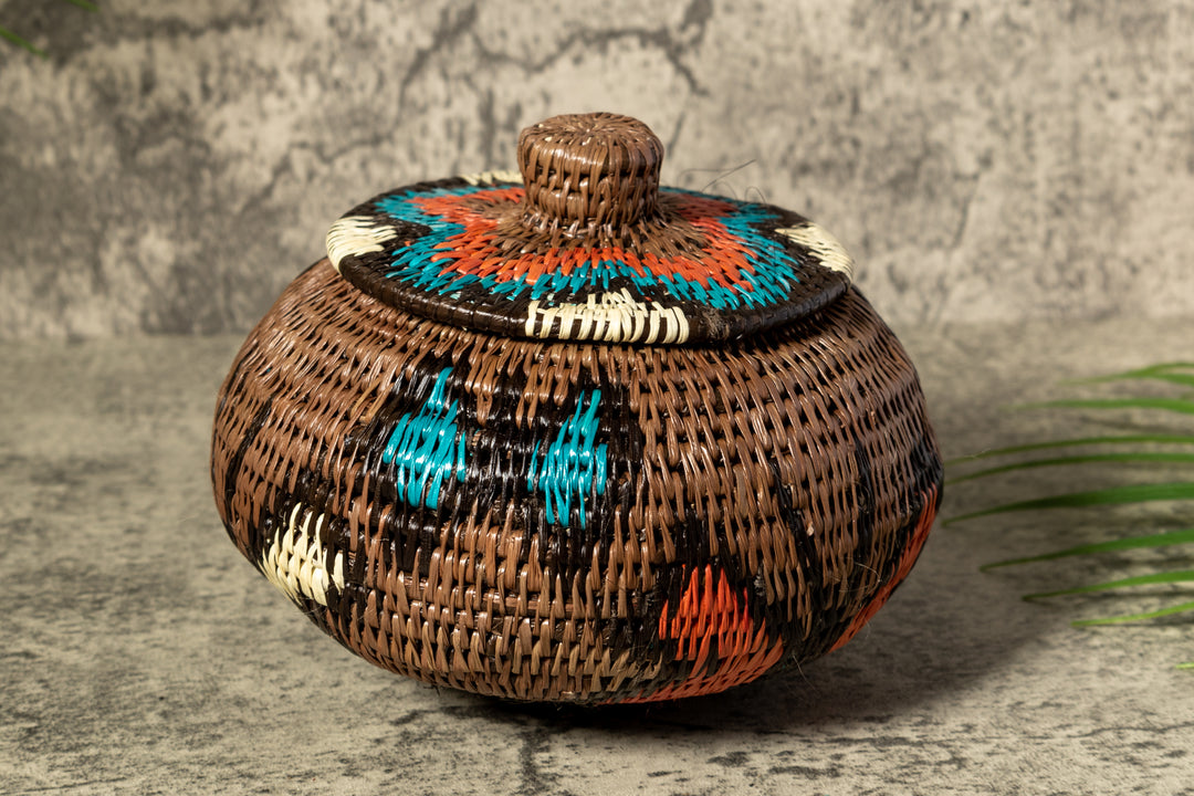 Odyssey Butterfly Woven Basket With Top