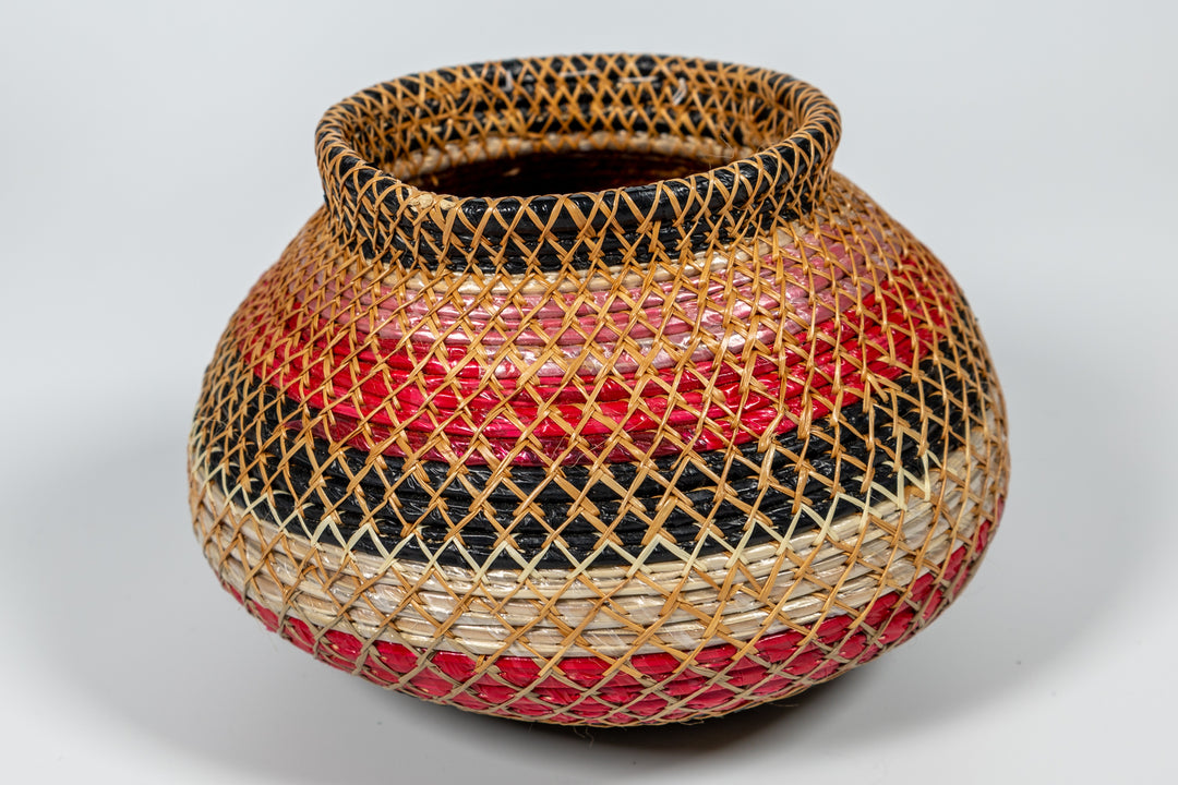 Silver Fish Net Woven Basket