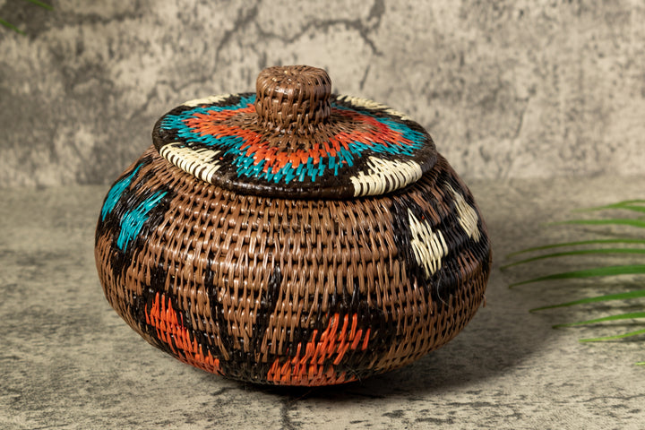 Odyssey Butterfly Woven Basket With Top