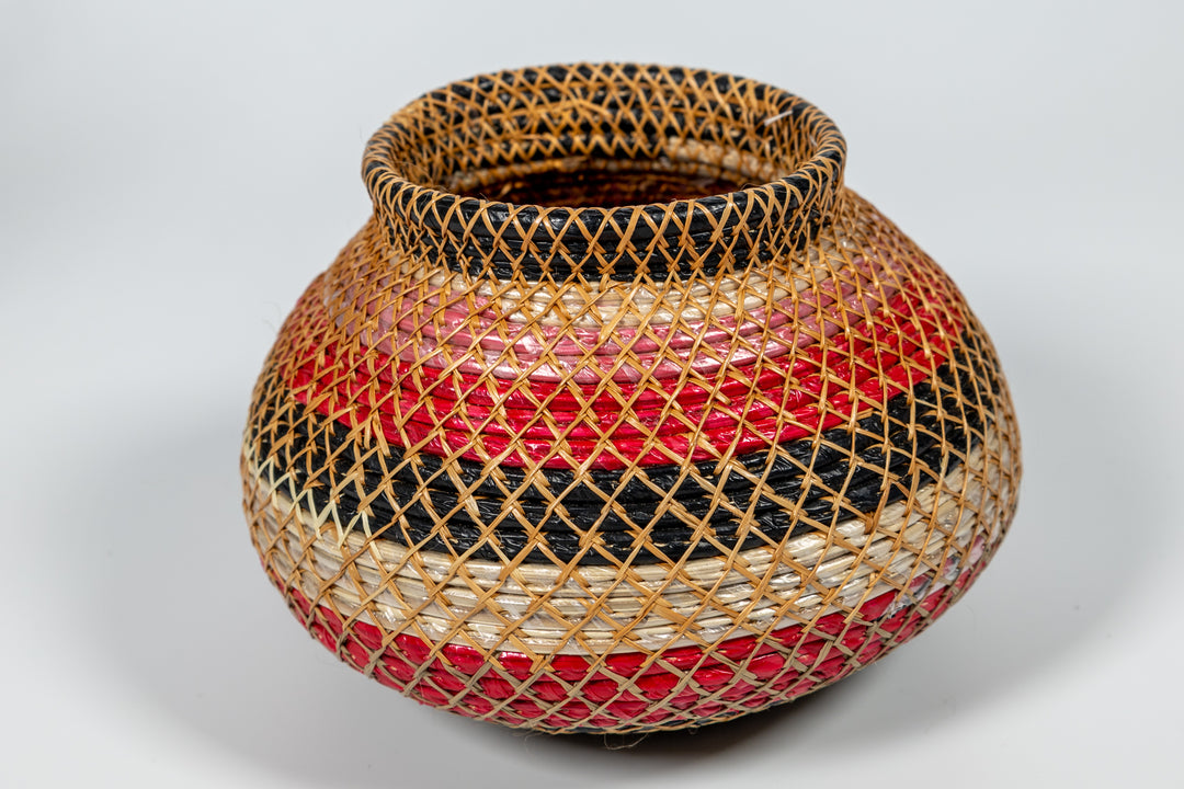 Silver Fish Net Woven Basket
