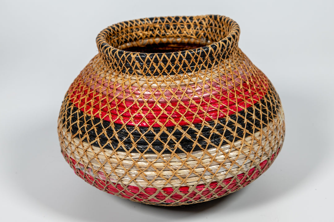 Silver Fish Net Woven Basket