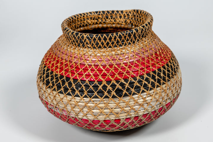 Silver Fish Net Woven Basket