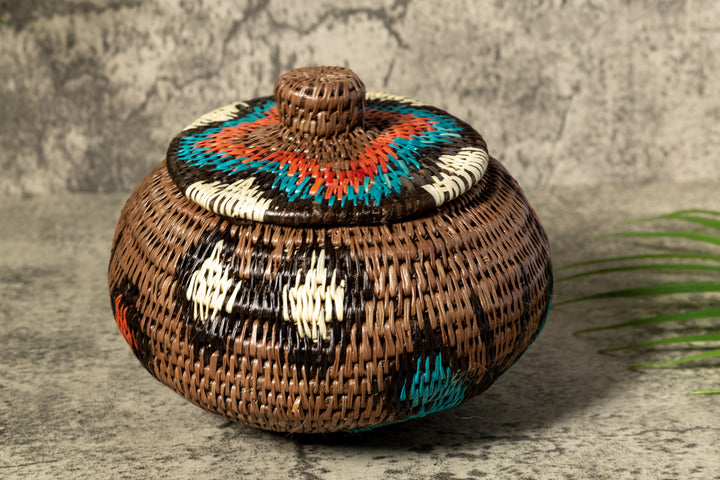 Odyssey Butterfly Woven Basket With Top
