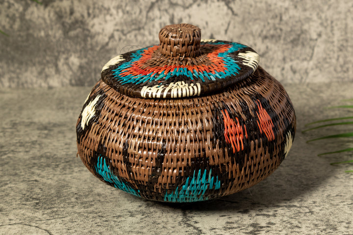 Odyssey Butterfly Woven Basket With Top