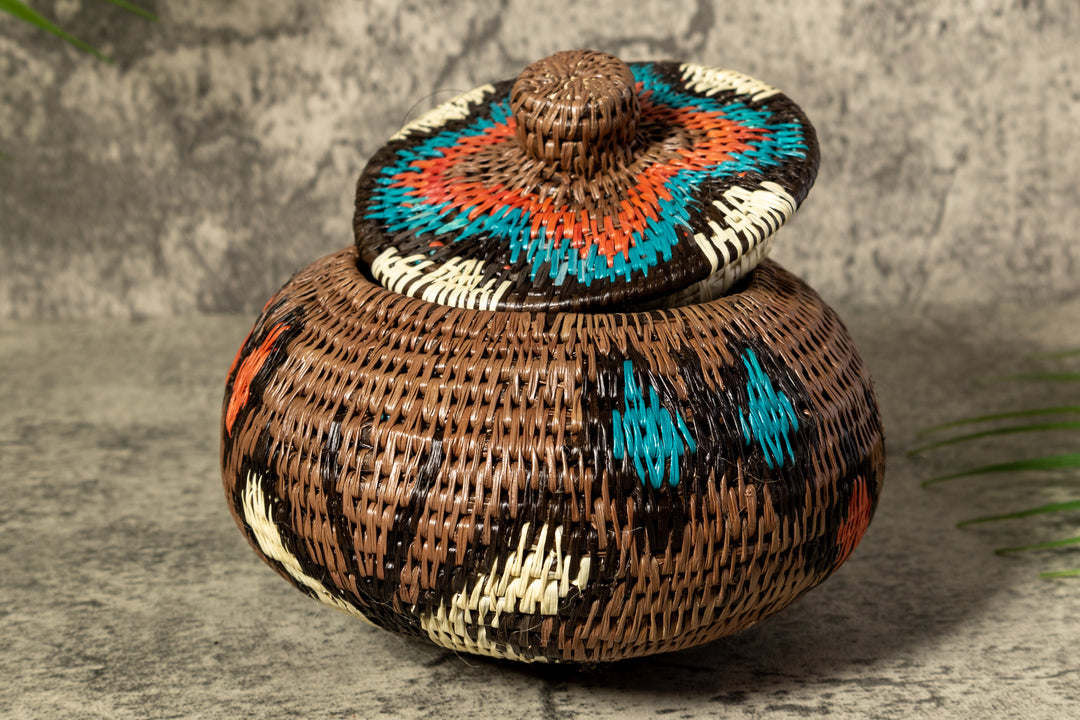 Odyssey Butterfly Woven Basket With Top