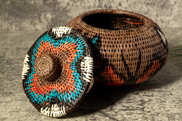Odyssey Butterfly Woven Basket With Top