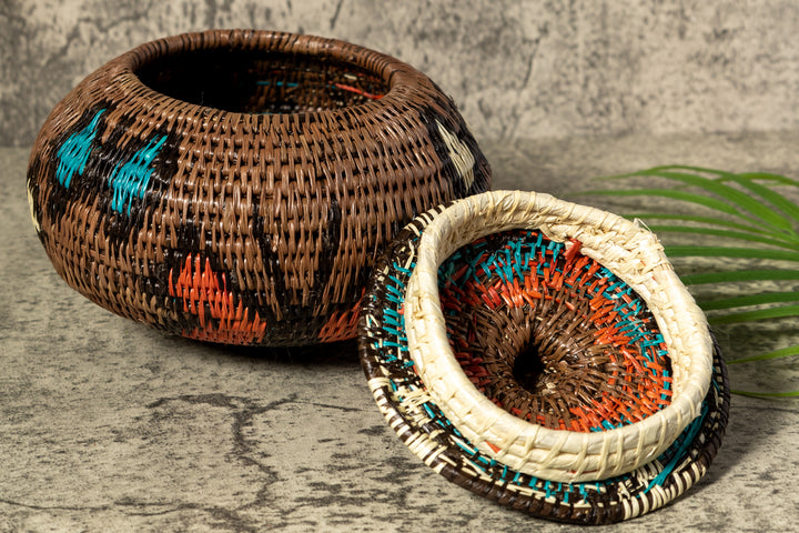 Odyssey Butterfly Woven Basket With Top
