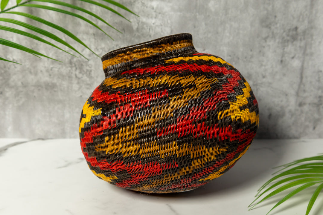 ZigZag Flames Of Fire Woven Basket