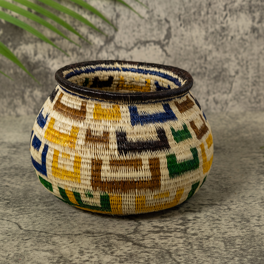 Multi-Color Horseshoe Rainforest Basket