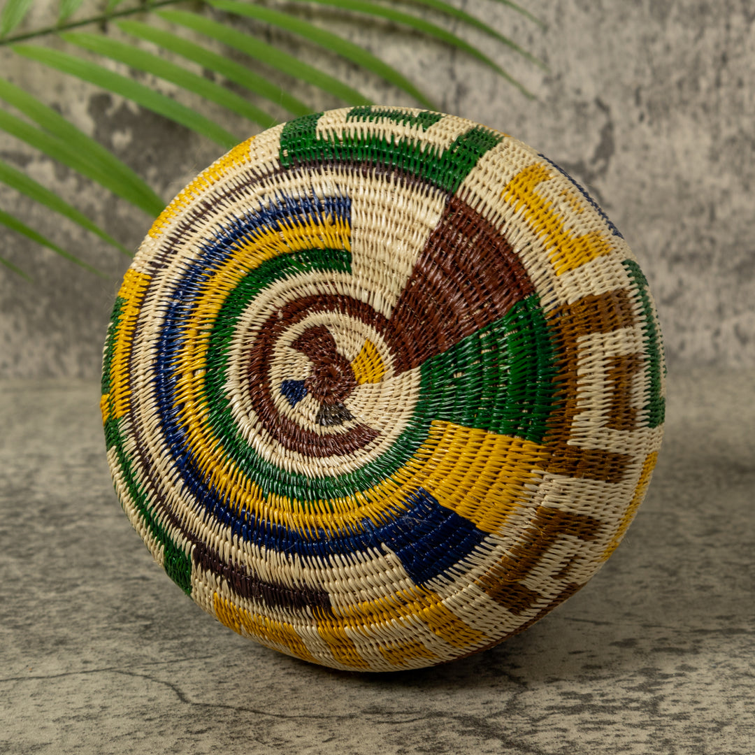 Multi-Color Horseshoe Rainforest Basket