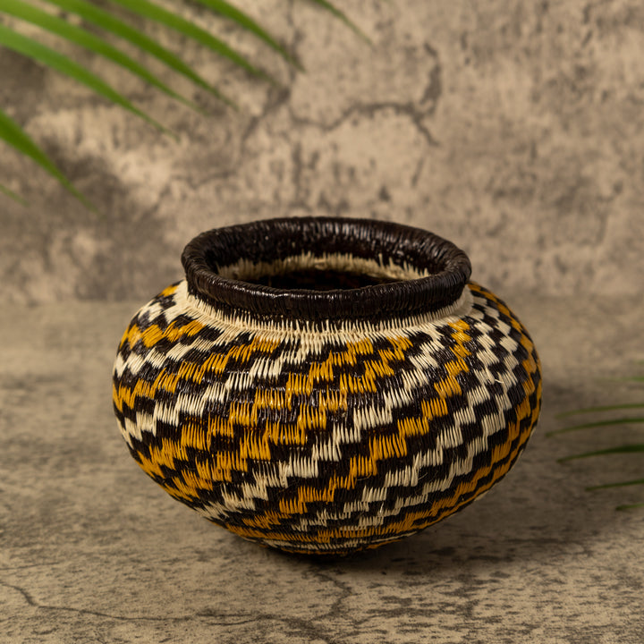 Gold Jungle Jewel Swirl Rainforest Basket
