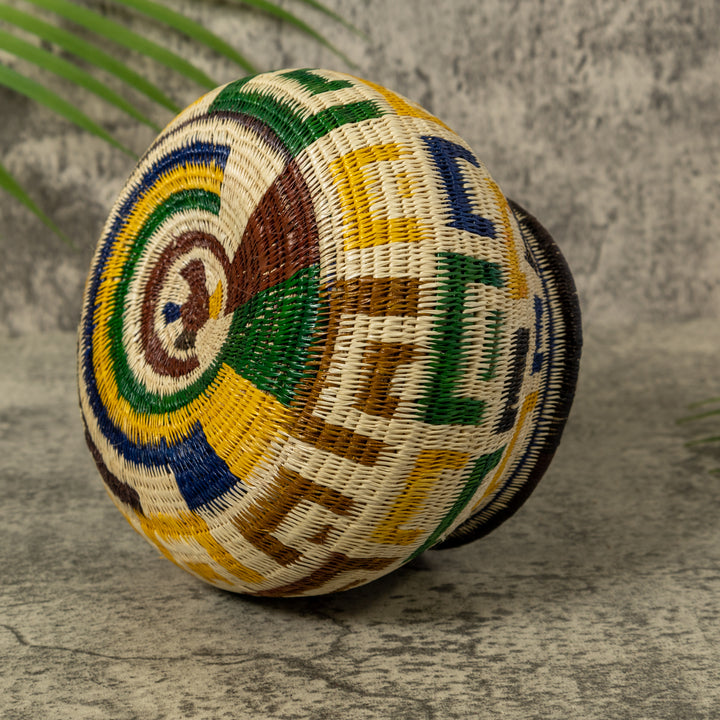 Multi-Color Horseshoe Rainforest Basket