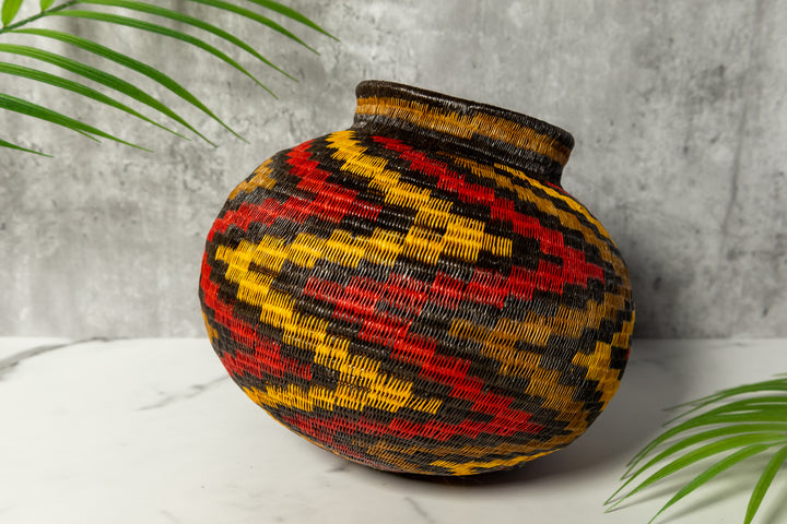 ZigZag Flames Of Fire Woven Basket