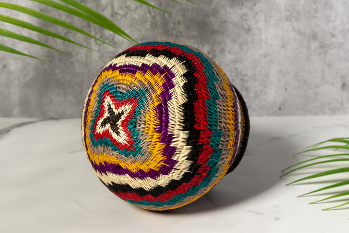 Rainbow Woven Basket