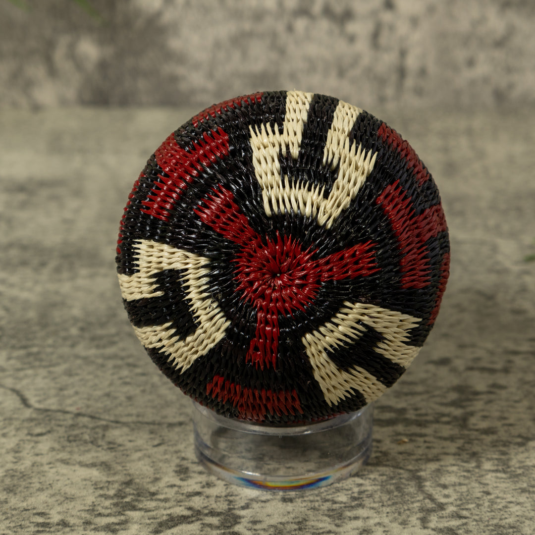 Dark Red Black And White Rainforest Basket