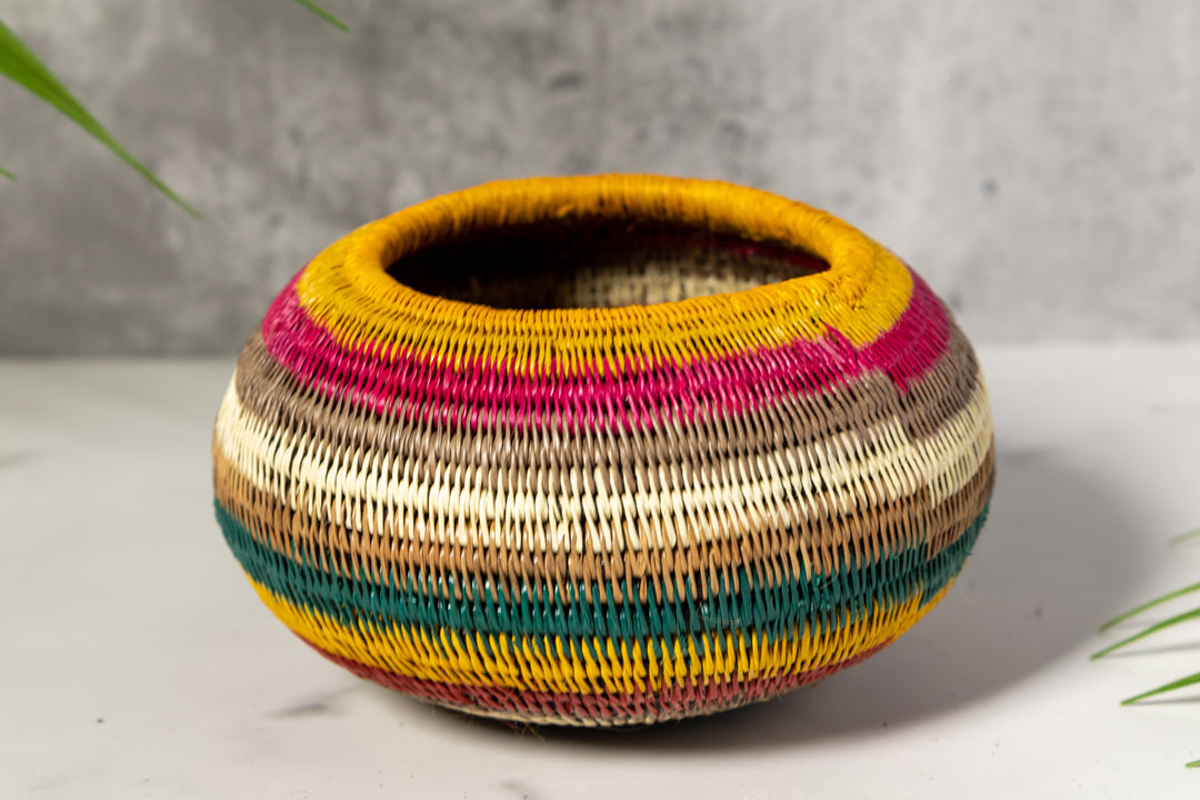 Rainbow Colors Basket With Top