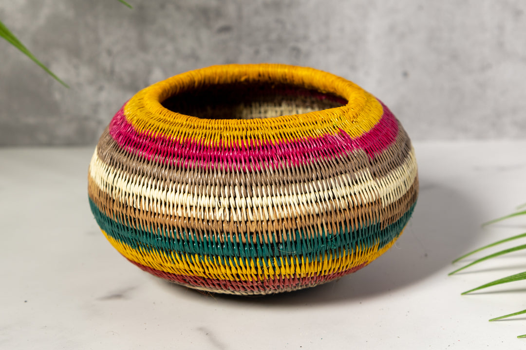 Rainbow Colors Basket With Top