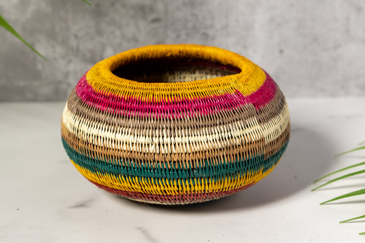Rainbow Colors Basket With Top