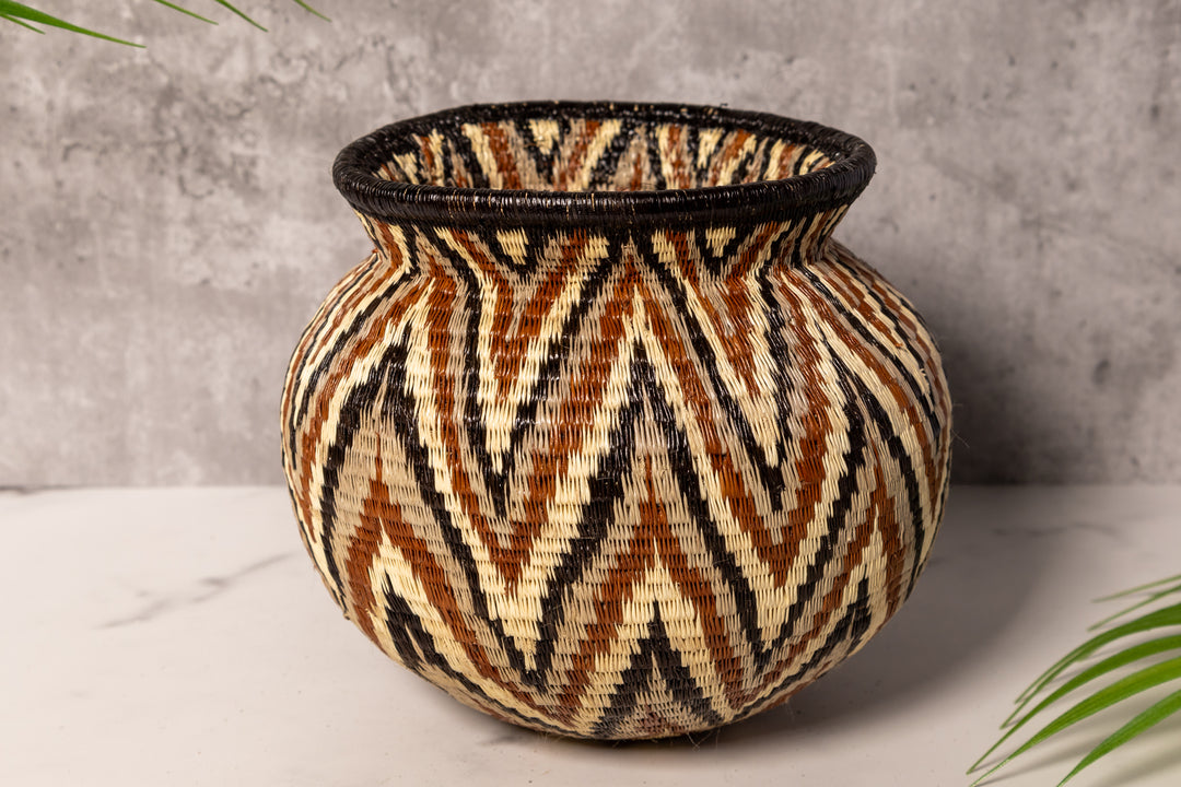 ZigZag Chevron Rainforest Basket