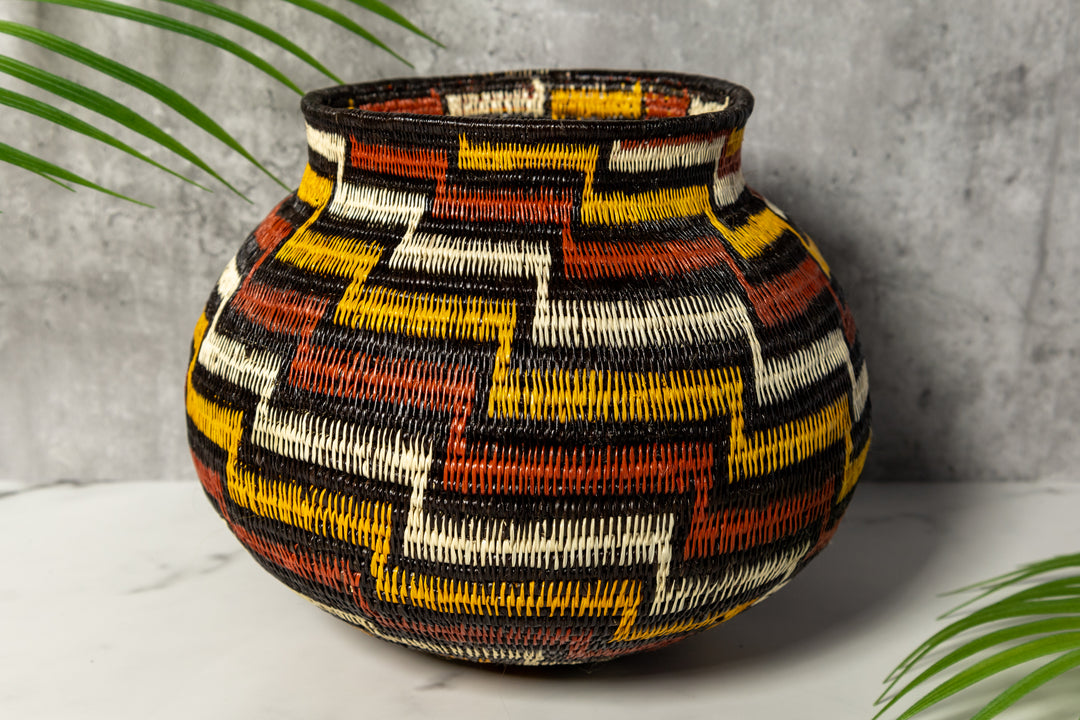 Coral Snake Woven Basket