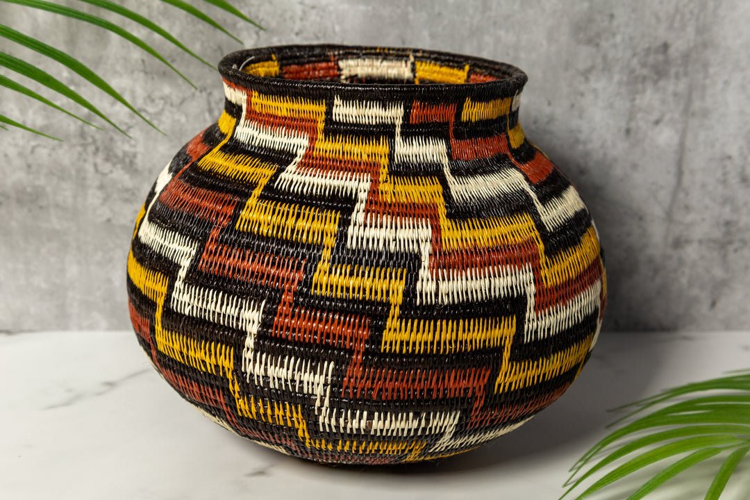Coral Snake Woven Basket