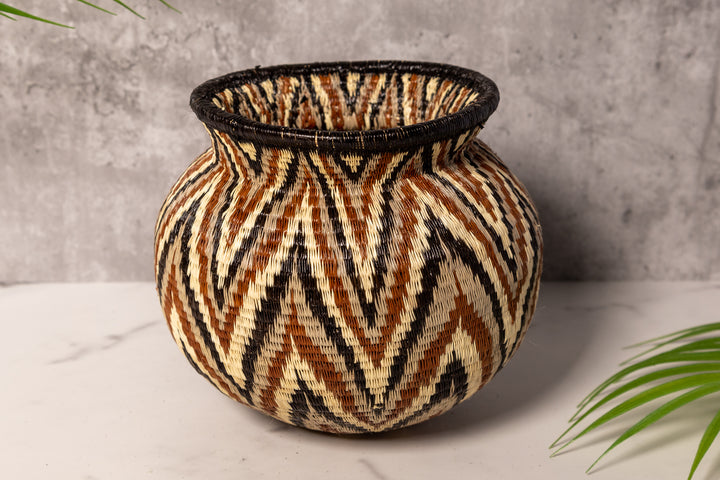 ZigZag Chevron Rainforest Basket