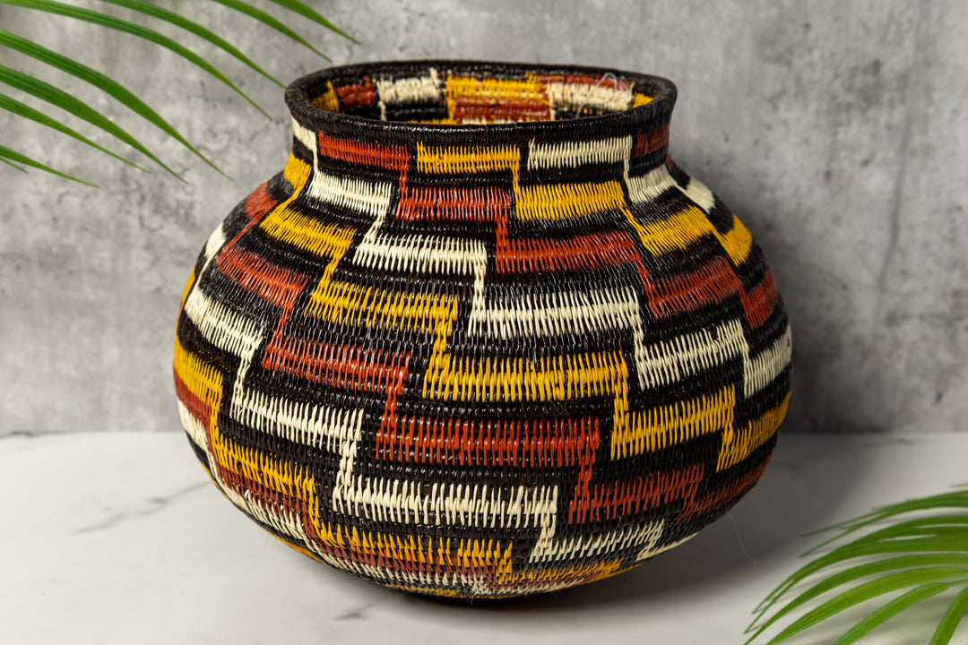 Coral Snake Woven Basket