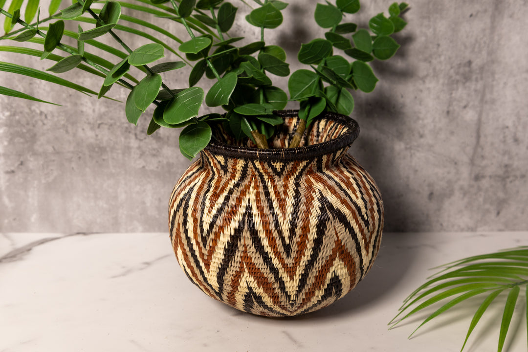 ZigZag Chevron Rainforest Basket