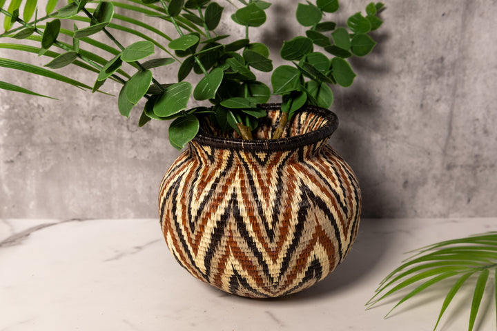 ZigZag Chevron Rainforest Basket
