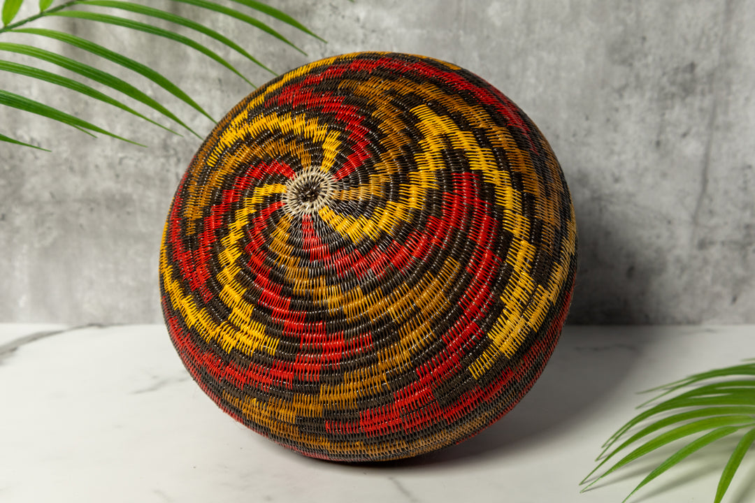 ZigZag Flames Of Fire Woven Basket