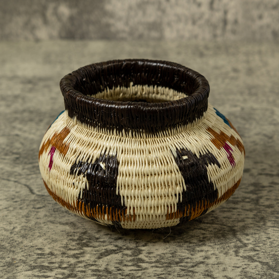 Black Brown And White Bird Rainforest Basket
