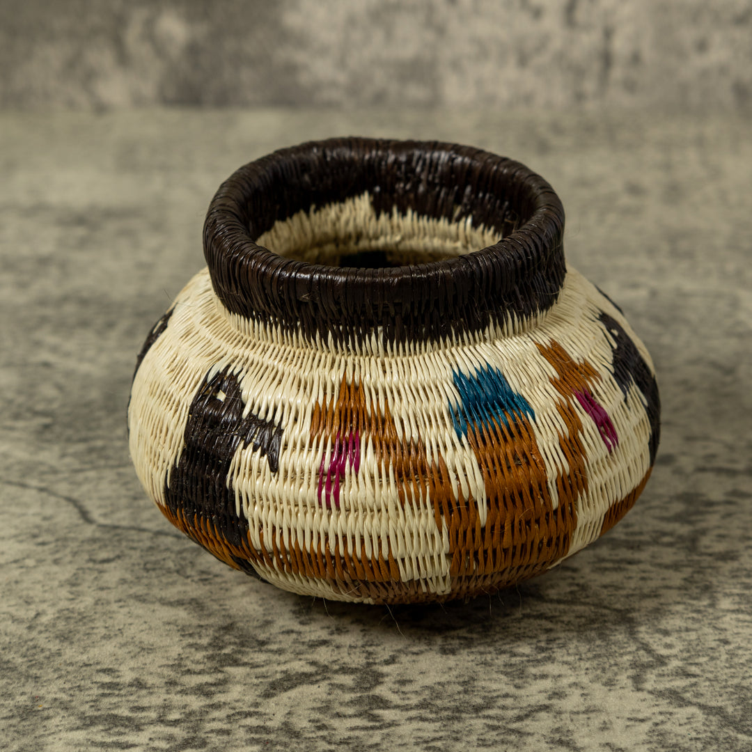 Black Brown And White Bird Rainforest Basket