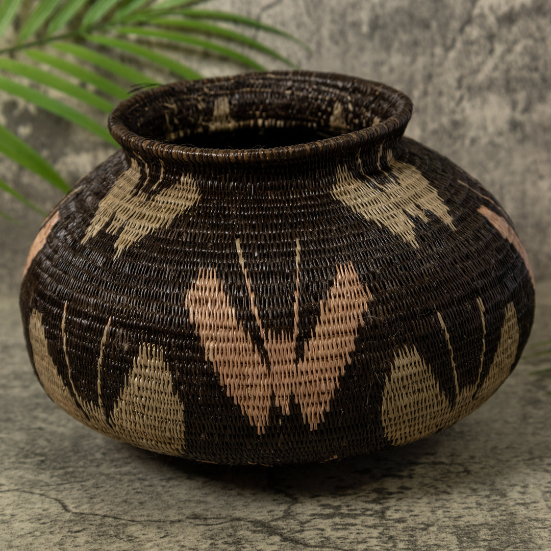 Black Brown And Gray Butterfly Rainforest Basket